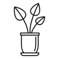 Urban houseplant icon, outline style