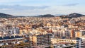 Urban houses in Barcelona city on sunset Royalty Free Stock Photo