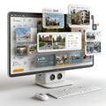 Urban Housing Technology Platform Interface on Desktop Computer high resolution photo Royalty Free Stock Photo