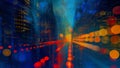 Urban Illuminations: A Digital Journey through Blurred Cityscape