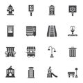 Urban Infrastructure vector icons set Royalty Free Stock Photo