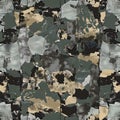 Urban Jungle Seamless Camouflage Pattern for Modern Design Projects Stealth Artistry Seamless Camouflage Pattern