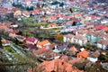 Urban landscape. Aerial view in the city Rupea-Reps Royalty Free Stock Photo