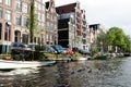 Urban landscape in Amsterdam, summer day