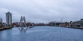 Urban landscape of the city of Berlin, capital of Germany, from the Elsen Bridge