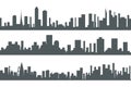 Urban Landscape City Real Estate Seamless Silhouette Set Concept Icon Template Vector Illustration Royalty Free Stock Photo