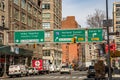 Downtown Manhattan, New York City - traffic signs and direction on Greenwich street