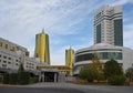 Urban landscape with modern buildings. Astana, Kazakhstan Royalty Free Stock Photo