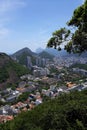 Urban landscape.Mountains and forest embrace the Marvelous City, Rio de Janeiro, seen from the top of Sugarloaf Mountain..Streets