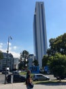 View of the modern area from the national Park of the Argentine capital Buenos Aires