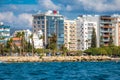 Urban landscape overlooking the sea coastline. Limassol, Cyprus