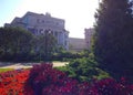 Urban landscape with monuments in the park in Riga, Latvia. Royalty Free Stock Photo