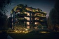 Urban Landscape Residential Unit with Green Scenery Cinematic Shot