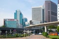 Urban landscape on a sunny morning, Bangkok