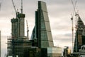 Urban landscape with various high rise buidlings in London, 2018