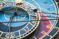 Astronomic clock in the old square in the city of Prague