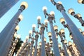 URBAN LIGHT a sculpture by Chris Burden at the LACMA, Los Angeles County Museum of Art Royalty Free Stock Photo