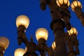 URBAN LIGHT a sculpture by Chris Burden at the LACMA, Los Angeles County Museum of Art Royalty Free Stock Photo