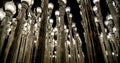 Urban Light sculpture at LACMA at night Los Angeles california