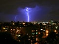 Urban lightning strike Royalty Free Stock Photo