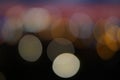 Urban lights abstract background or pattern. Blurred circles. Royalty Free Stock Photo