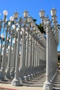 Urban lights at the Los Angeles County Museum of Art Royalty Free Stock Photo