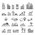 Urban line icons