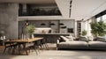 urban loft interior background