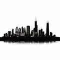 Urban Majesty: Chicago Skyline in Monochrome Elegance