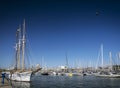 Urban marina and boats in port vell area of barcelona spain Royalty Free Stock Photo