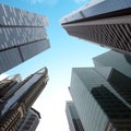 Urban modern business buildings perspective view. Singapore Royalty Free Stock Photo