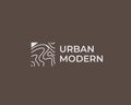 Urban Modern Line Map Geography Logo
