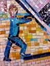 An Urban Mosaic of a Man