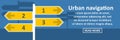 Urban navigation banner horizontal concept