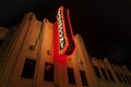 Urban neon signs and lighting, Paramount, downtown Amarillo, Texas, USA