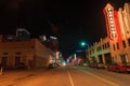 Urban neon signs and lighting, Paramount, downtown Amarillo, Texas, USA