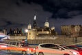 Old VS New: modern Shard skyscraper at the back of Tower castle in London city, UK Royalty Free Stock Photo