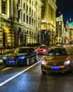 Urban Night Scene at The Bund, Shanghai, China Royalty Free Stock Photo