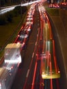 Urban night traffic lights Royalty Free Stock Photo