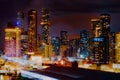 Urban night view (Melbourne) Royalty Free Stock Photo