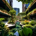 urban oasis urban design with a touch of nature using natural Royalty Free Stock Photo