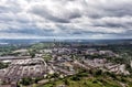 Urban panorama aerial view