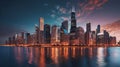 Urban panorama: chicago skyline