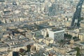 Urban Panorama with houses and palaces from Montparnasse. France. Paris