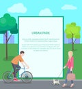 Urban Park Card, Colorful Vector Illustration Royalty Free Stock Photo