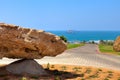 Urban park with sea view in Ashdod, Israel. Royalty Free Stock Photo