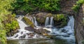 Urban Park Tranquil Waterfall Royalty Free Stock Photo