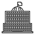 Urban parliament icon, outline style