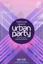 Urban party vector poster template Royalty Free Stock Photo