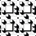 Urban pattern, quarter, top view, city master plan, structure, geometry, square, black and white pattern, background Royalty Free Stock Photo